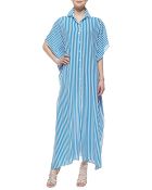 Michael Kors Georgette Striped Kimono Caftan - Lyst