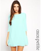 Asos Exclusive Bow Sleeve Shift Dress - Lyst