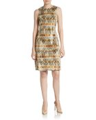 Karen Kane Printed Moroccan Dress - Lyst