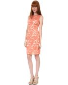 Kay Unger Embroidered Lace Dress - Lyst