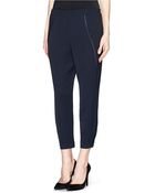 Vince Satin Trim Pants - Lyst