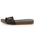 Joie Maddux Leather Buckle Slide Sandal - Lyst