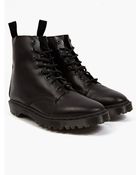 Dr. Martens Mens Black Leather Hide Boots - Lyst