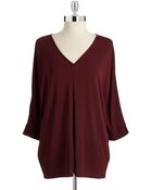 DKNY Dolman V Neck Top - Lyst