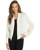 Qi Ivory 14 Gauge Cashmere Knit 'Valentina' Shrug Sweater - Lyst