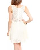 Akira Lace Mid Mini Dress - Lyst