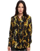 Versace Jeans Printed Button Up Top - Lyst