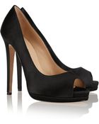 Oscar de la Renta Karina Satin Pumps - Lyst