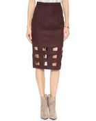 Misha Nonoo Wool Pencil Skirt - Ruby - Lyst