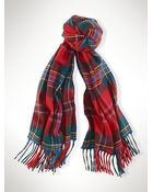 Polo Ralph Lauren Tartan Wool-Blend Scarf - Lyst