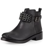 Tory Burch Bloomfield Chain Leather Bootie - Lyst