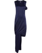 Acne Studios Thais Draped Silk Dress - Lyst