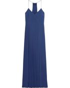 Tibi Pleated Silk Crepe De Chine Maxi Dress - Lyst