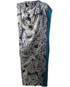 Lanvin Paisley Print Draped Dress - Lyst