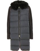 Marni Wool-Blend Coat With Fur Collar - Lyst