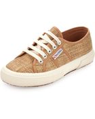 Superga Low-Top Raffia Sneakers - Lyst