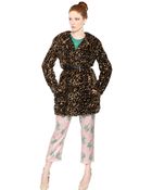 Nina Ricci Faux Fur Leopard Coat - Lyst