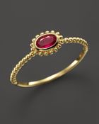 Lagos 18K Gold And Oval Ruby Stackable Ring - Lyst