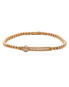 Hulchi Belluni Rose Gold Bracelet With Diamonds - Lyst