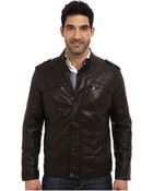 Perry Ellis Faux Leather Four-Pocket Jacket - Lyst