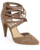 Steve Madden Marin Lace-Up Suede Pumps - Lyst