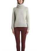 Helmut Lang Fitted Lux Blend Pullover Turtleneck - Lyst