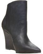 Steven By Steve Madden Meter Leather Wedge Booties - Lyst