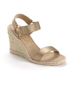 Lauren by Ralph Lauren Indigo Banded Espadrille Wedge Sandals - Lyst