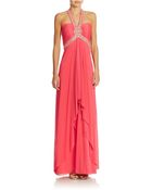 Xscape Beaded Neck Gown - Lyst