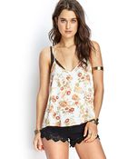 Forever 21 Retro Floral Racerback Cami - Lyst