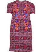Matthew Williamson Tartan Blanket Embroidered Shift Dress - Lyst