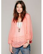 Free People Womens Fp One Tie That Binds Blouse - Lyst