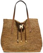 Michael Kors Miranda Large Raffia Tote - Lyst
