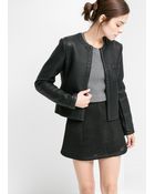 Mango Textured Jacket - Lyst