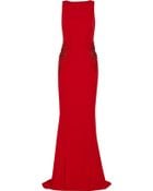 Badgley Mischka Embellished Jersey Gown - Lyst