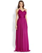 Notte By Marchesa Silk Chiffon Strapless Gown - Lyst