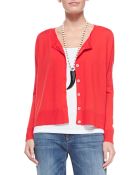Eileen Fisher Long-Sleeve Merino Boyfriend Cardigan - Lyst