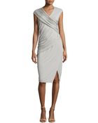 Donna Karan New York Cap-Sleeve Jersey Drape Dress - Lyst