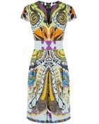 Etro Abstract Print Pleated Dress - Lyst