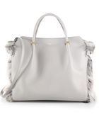 Nina Ricci Marche Large Leather & Fur Satchel - Lyst