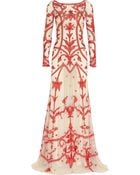 Temperley London Francine Chiffon-appliquéd Tulle Gown - Lyst