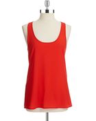French Connection Polly Plains Mixed Media Top - Lyst