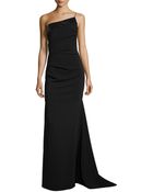 Halston Heritage Sequin-Trim One-Shoulder Gown - Lyst