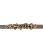 Oscar de la Renta Skinny Flower Buckle Belt - Lyst
