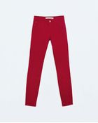 Zara Low Waist Skinny Trousers - Lyst