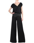 Amen Viscose Crepe And Flannel Jumpsuit - Lyst