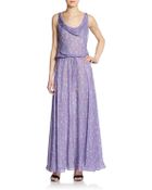Diane von Furstenberg Tadd Printed Silk Maxi Dress - Lyst