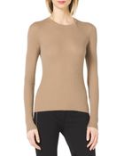Michael Kors Slim Cashmere Crewneck Sweater - Lyst