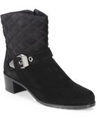 Stuart Weitzman Quilton Suede Ankle Boots - Lyst