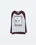 Zara Combined Printed T-Shirt - Lyst